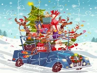 Xmas trucks jigsaw