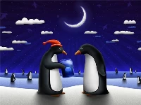 Christmas penguin slide