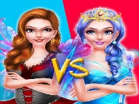 Fairy princess dress up vs witch makeup