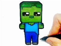 Easy kids coloring mineblox