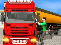 Oil tanker transporter truck simulator