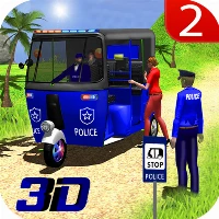 Police auto rickshaw taxi game