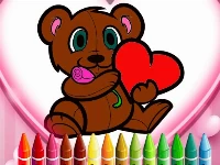 Animals valentine coloring