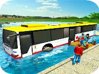 Floating water bus racing game 3d