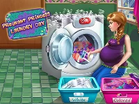 Pregnant princess laundry day