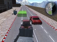 Tractor driving garbage collect