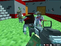 Shooting zombie blocky gun warfare