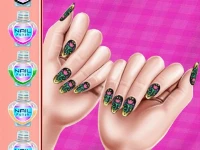 Royal theme nail art diy