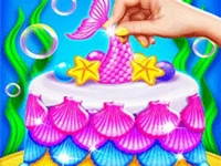 Mermaid cake cooking design - fun in kitchen