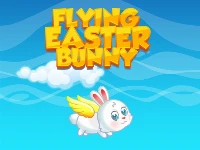 Flying easter bunny