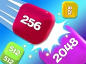 Chain cube 2048 3d merge game