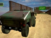 Military vehicle driving simulation