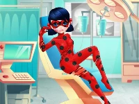 Dotted-girl ambulance for superhero