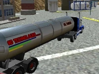 Oil tanker transporter truck