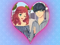 Romantic anime couples dress up game